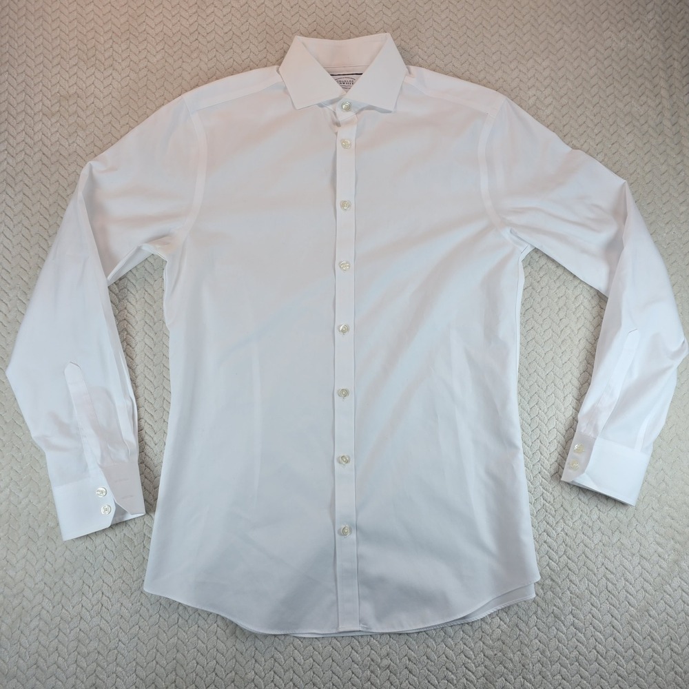 Charles Tyrwhitt White Extra Slim Fit Non-Iron Dress Shirt 15.5/34 39/86cm